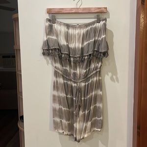 Take Cover by Penbrooke,Tie Dye,Off The Shoulder Ruffle Romper Cover Up,LG,NWT